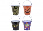 Halloween Assorted Printed Candy Tin Buckets