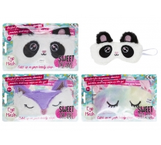 Plush Eye Mask in printed Poly Bag