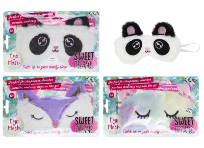 Plush Eye Mask in printed Poly Bag