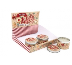 7.5x5cm GINGERNREAD BAKERY TIN CANDLE