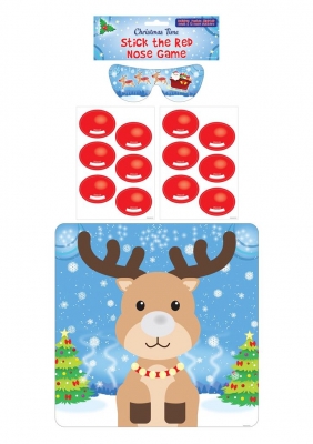 Christmas Stick The Red Nose On Rudolph Game