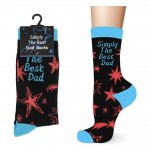 Mens Cotton Fathers Day Simply The Best Dad Design Socks