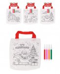 Christmas Colour-Your-Own Tote Bag (22cm x 20cm)