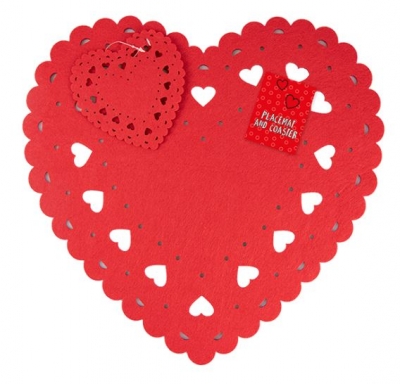 Heart Felt Placemat & Coaster