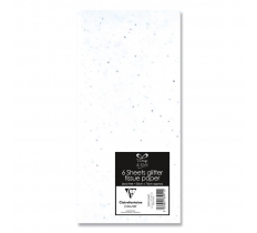 White Glitter Tissue Paper ( 6 Sheets )