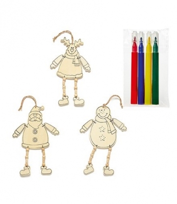 Christmas 20cm Colour Your Own Hanging Decoration