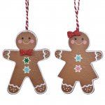 Luxury Gingerbreadman Mdf Hanger 13cm