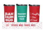 Christmas Slogan Travel Cup ( Assorted Designs )