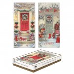 Christmas 12 cards Slim Boxed - Traditional Doors