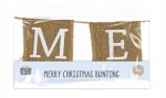 Merry Christmas Hessian Bunting 2m