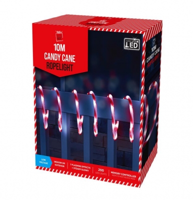 LED Candy Cane Ropelight 10M