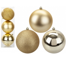 Baubles 12cm 3 Pack ( Assorted Colours )