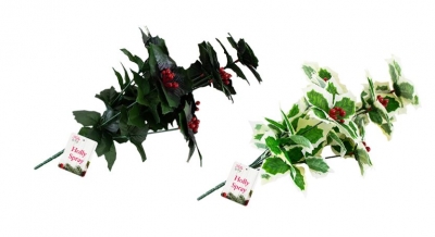 Decorative Christmas Holly Spray