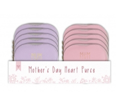 MOTHER'S DAY FOILED HEART COIN PURSE