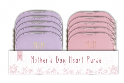 MOTHER'S DAY FOILED HEART COIN PURSE