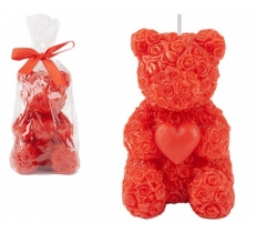 Valentine's Day Scented Rose Bear Candle In Bag 10.5cm