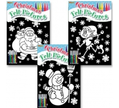 Christmas Felt Colouring 29.5cm x 21cm ( 3 Assorted )