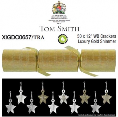 Christmas Crackers 12" x 50 Gold ( 90p Each )