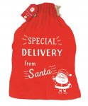 Christmas Non Woven Special Delivery Santa Sack 48 x 60cm