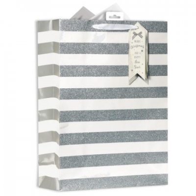 Silver Stripe Extra Large Bag