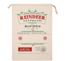 Reindeer Express Delivery Santa Sack 70cm X 50cm