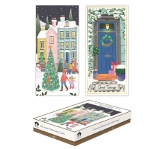 Christmas 12 cards Slim Boxed Contemporary Scene