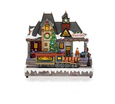 Lit Musical Christmas Train 32cm