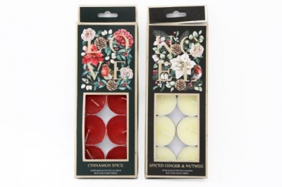 Christmas Botanical Tea Lights Pack Of 10