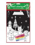 Christmas Velvet Colouring Set 2Pk