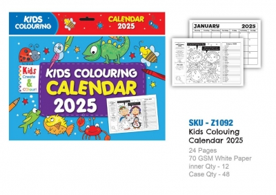 Kids Colour Your Own 2025 Calendar