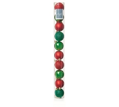 10 X 60Mm Red Multi Finish Baubles