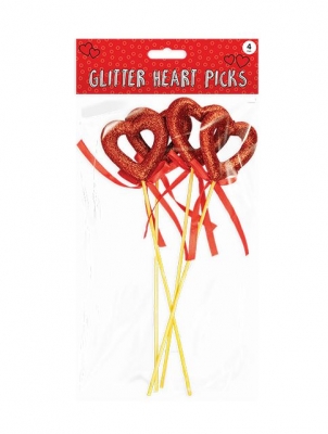 Valentine's Heart Picks 4pk