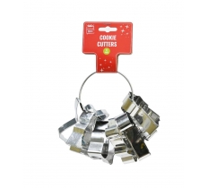 Christmas Cookie Cutters 8Pc On Ring