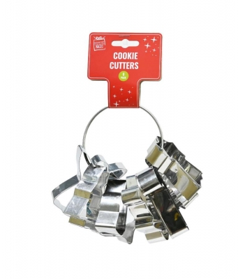 Christmas Cookie Cutters 8Pc On Ring