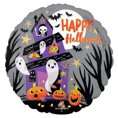 Happy Haunted House Standard Foil Balloons