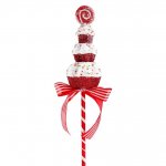 7 X 34cm Cupcake Pick Red