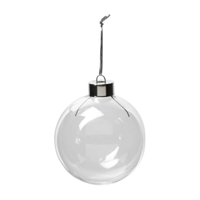 80mm Clear Fillable Bauble