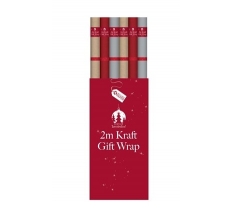 Wrap XMAS Coloured Kraft Wrap 2m x 70cm