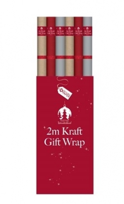 Wrap XMAS Coloured Kraft Wrap 2m x 70cm