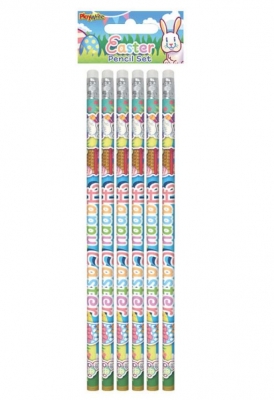 Easter 6 Pack Pencil Set 17cm