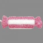 Tinsel Stripe Sweet 28.5X14cm Pink