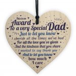 Wooden Gift Heart Plaque Craft Ornaments Fix Dad Design