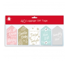 Luggage Tags Contemporary Foil 40 Pack