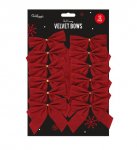 Top Seller Red Velvet Christmas Bows - 12 Pack