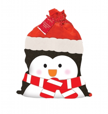 Penguin Santa Sack 50 x 75cm