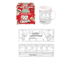 Colour Your Own Elfin Around Christmas Mug 300ml