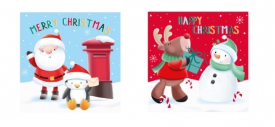 Christmas Santa & Friends Cards 20pk