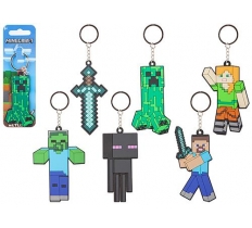 MINECRAFT SOFT PVC KEYCHAIN 8CM