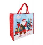 Santa Train Jumbo Square Pp Woven