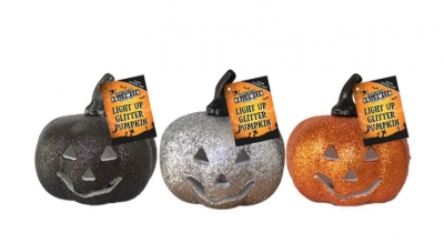 Light Up Glitter Pumpkin